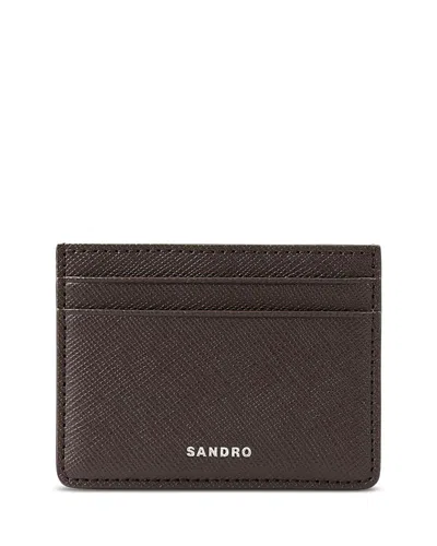 Sandro Saffiano Leather Card Case