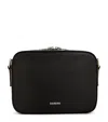 Sandro Saffiano Leather Cross-body Bag In Black