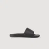 Sandro Sandals In Reconstituted Leather In Black