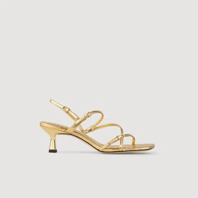 Sandro Sandals With Straps In Gold