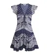 Sandro Satin Bandana Print Mini Dress