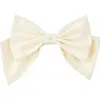 Sandro Satin Bow Barrette In White