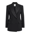 Sandro Satin-collar Blazer In Black