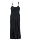 Sandro Bustier Knitted Midi Dress In Blue