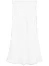 Sandro Satin-effect Midi Skirt In 白色