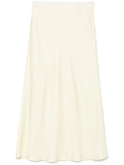 SANDRO SATIN-EFFECT MIDI SKIRT