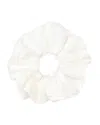 Sandro Satin Effect Scrunchie In Ecru