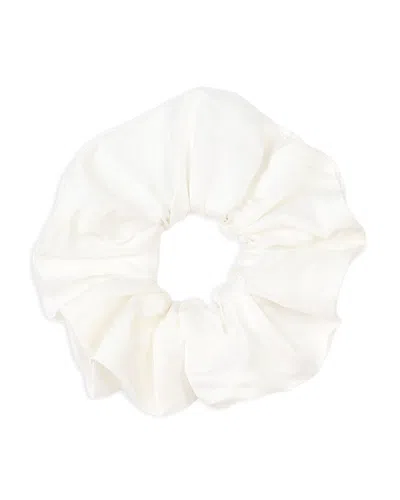 Sandro Satin Effect Scrunchie In Ecru
