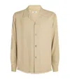 Sandro Long Sleeve Button Front Shirt In Beige