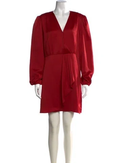 Pre-owned Sandro Satin Mini Dress In Red