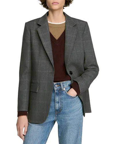 Sandro Saveria Tailored Blazer In Gray