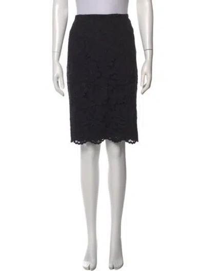 Pre-owned Sandro Scalloped Accent Knee-length Skirt In Black