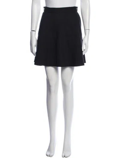 Pre-owned Sandro Scalloped Accent Mini Skirt In Black