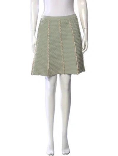 Pre-owned Sandro Scalloped Accent Mini Skirt In Green