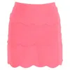 Sandro Scalloped Mini Skirt In Pink Polyester In Pink