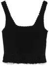 Sandro Tilly Scallop-trim Tank Top In Black