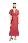 Sandro Scarf Print Maxi Dress In Multi