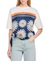 Sandro Scarf Print Tee In Blue