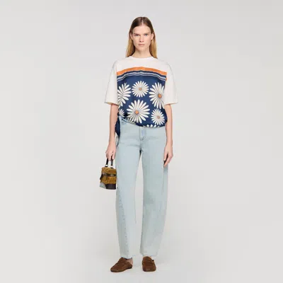 SANDRO T-SHIRT FOULARD
