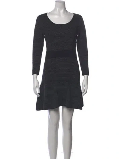 Pre-owned Sandro Scoop Neck Mini Dress In Gray