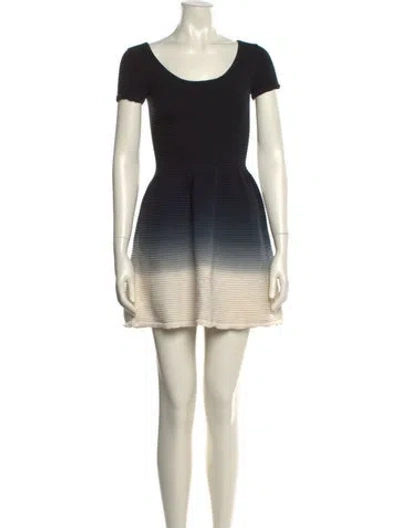 Pre-owned Sandro Scoop Neck Mini Dress In Neutral