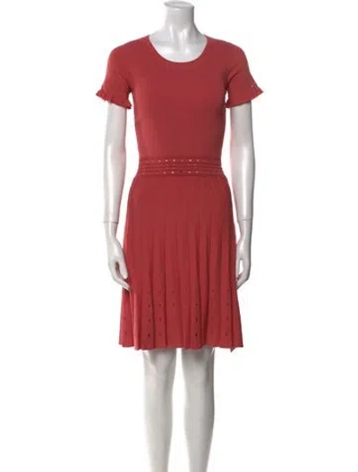Pre-owned Sandro Scoop Neck Mini Dress In Pink