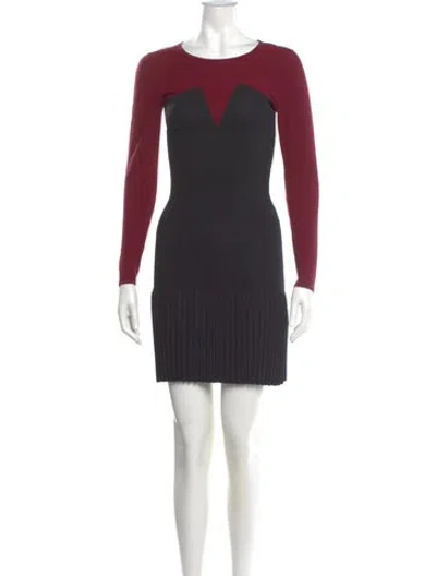 Pre-owned Sandro Scoop Neck Mini Dress In Red