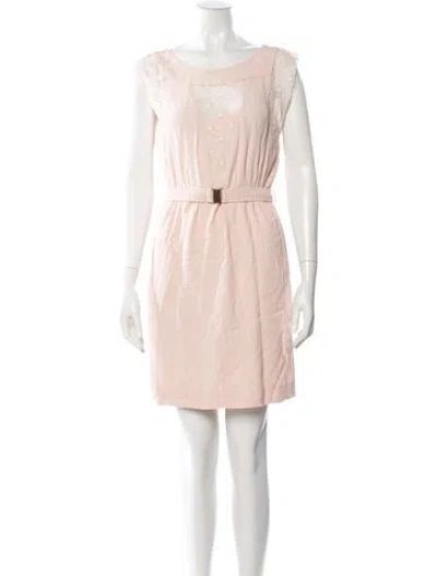 Pre-owned Sandro Scoop Neck Mini Dress W/ Tags In Pink