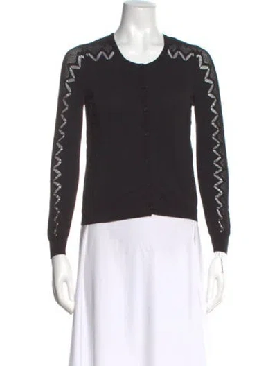 Pre-owned Sandro Scoop Neck Sweater In Black