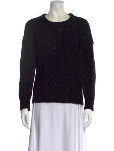 Pre-owned Sandro Scoop Neck Sweater In Blue