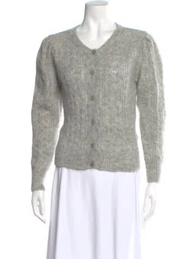 Pre-owned Sandro Scoop Neck Sweater In Gray
