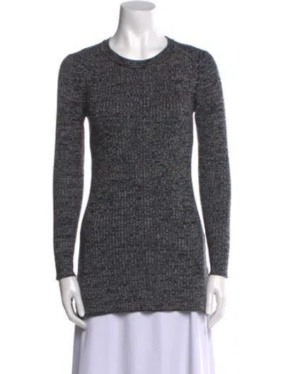 Pre-owned Sandro Scoop Neck Sweater In Gray
