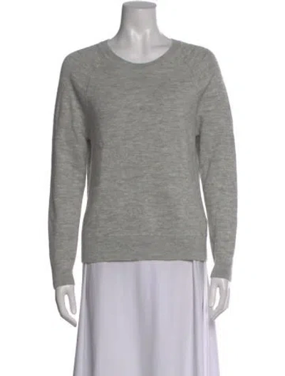 Pre-owned Sandro Scoop Neck Sweater In Gray
