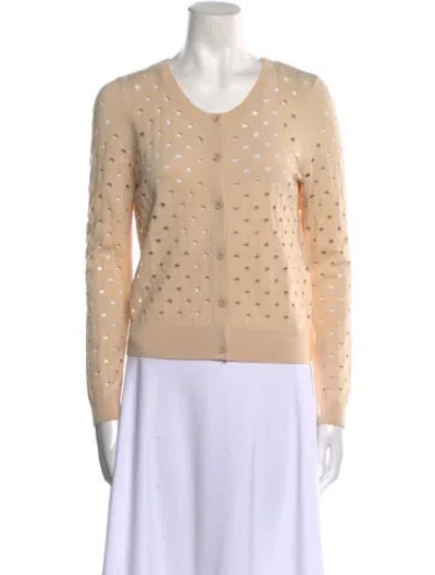 Pre-owned Sandro Scoop Neck Sweater In Neutral