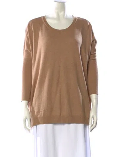 Pre-owned Sandro Scoop Neck Sweater In Neutral