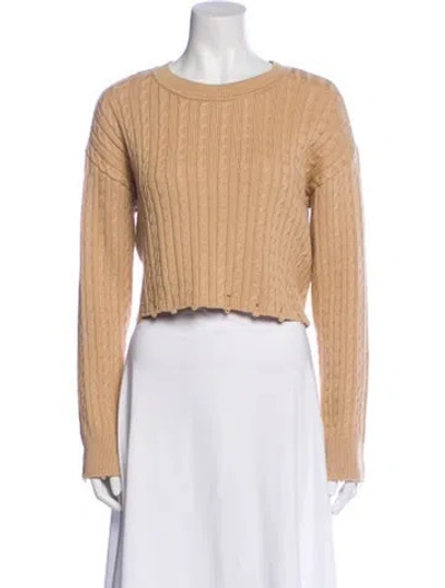 Pre-owned Sandro Scoop Neck Sweater In Neutral