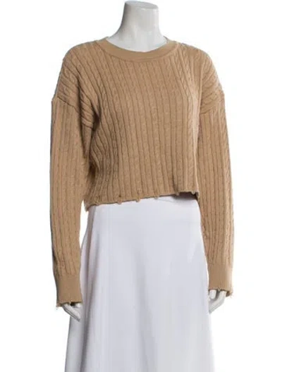 Pre-owned Sandro Scoop Neck Sweater In Neutral
