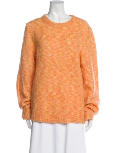 Pre-owned Sandro Scoop Neck Sweater In Orange