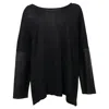 Sandro Scoop Neck Top With Leaver Sleeves In Black Linen In Black