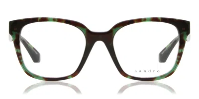 Sandro Sd2008f Asian Fit Men's Glasses, Tortoiseshell, Size 50