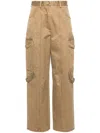 Sandro Haytham High Rise Cargo Pants In 中性色