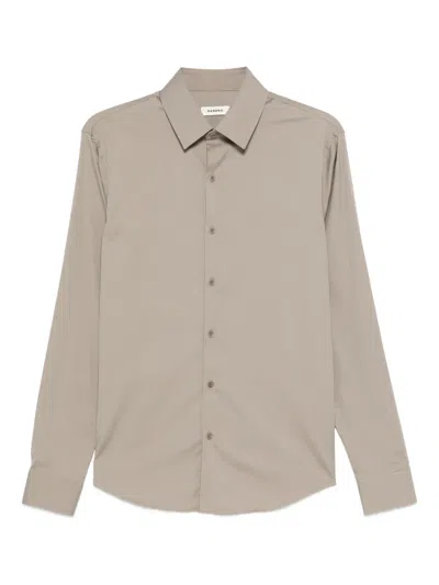 Sandro Seamless Buttoned Shirt In Gray
