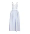 Sandro Seersucker Stripe Maxi Dress In Blue