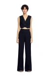 Sandro Sequin Cropped Jacket In Black