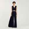 Sandro Sequined Vest In Black