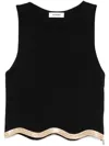 Sandro Cropped Sweater With Chain Detail In Black