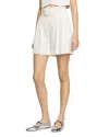 Sandro Sequin High-waisted Shorts In Ecru