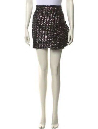 Pre-owned Sandro Sequin Mini Skirt W/ Tags In Neutral