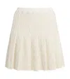 Sandro Sequin Pleated Mini Skirt In Beige