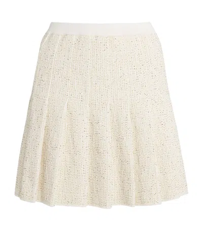 SANDRO SEQUIN PLEATED MINI SKIRT